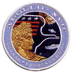 Apollo 17 initialed crew patch
