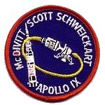 Lion Brothers plastic backed Apollo 9 patch